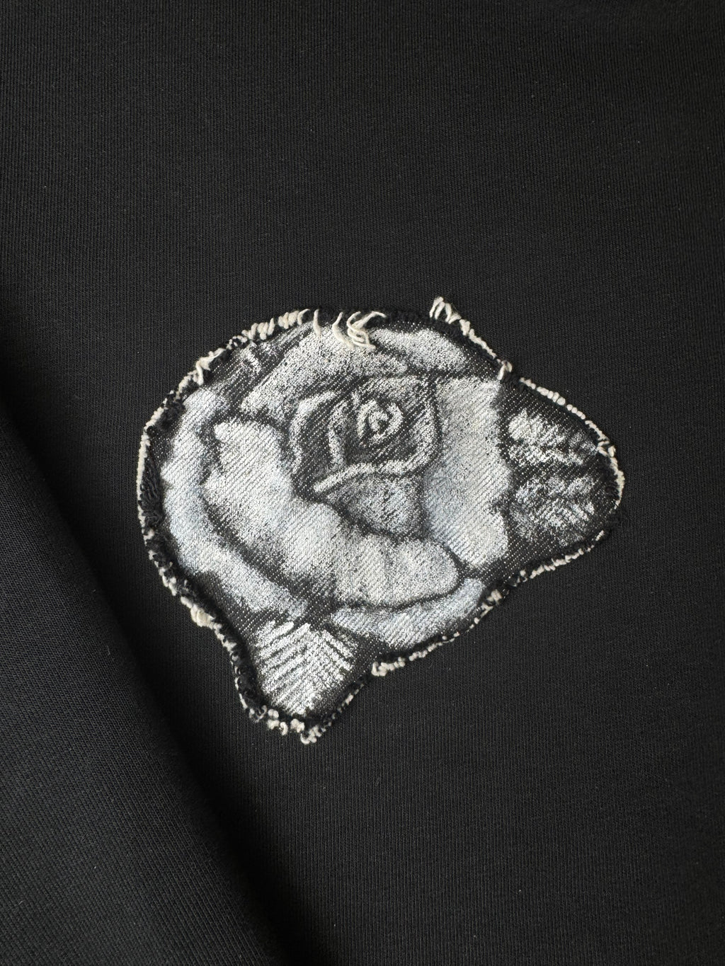 Felpa Crop Rose Bianche