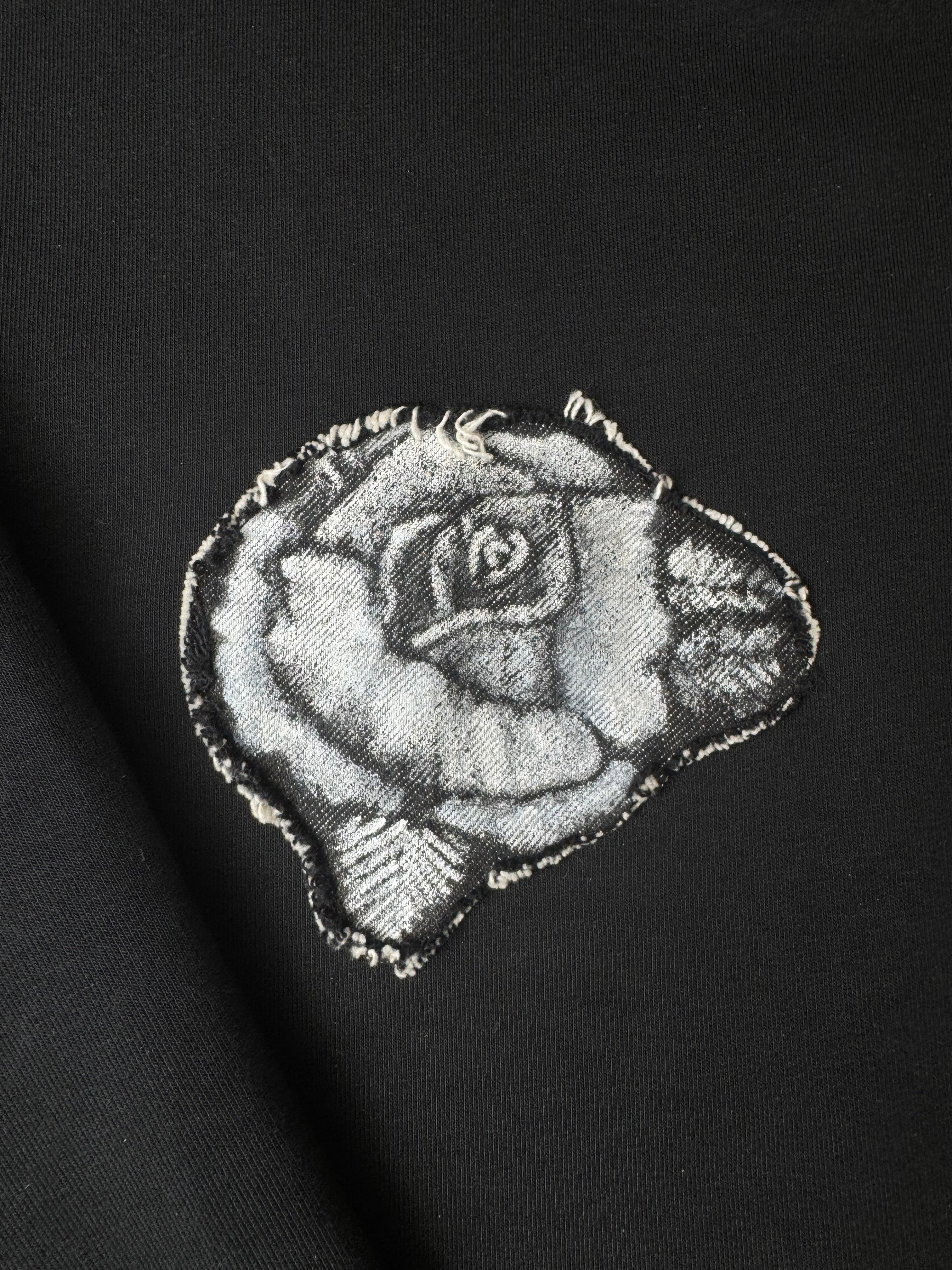 Felpa Crop Rose Bianche