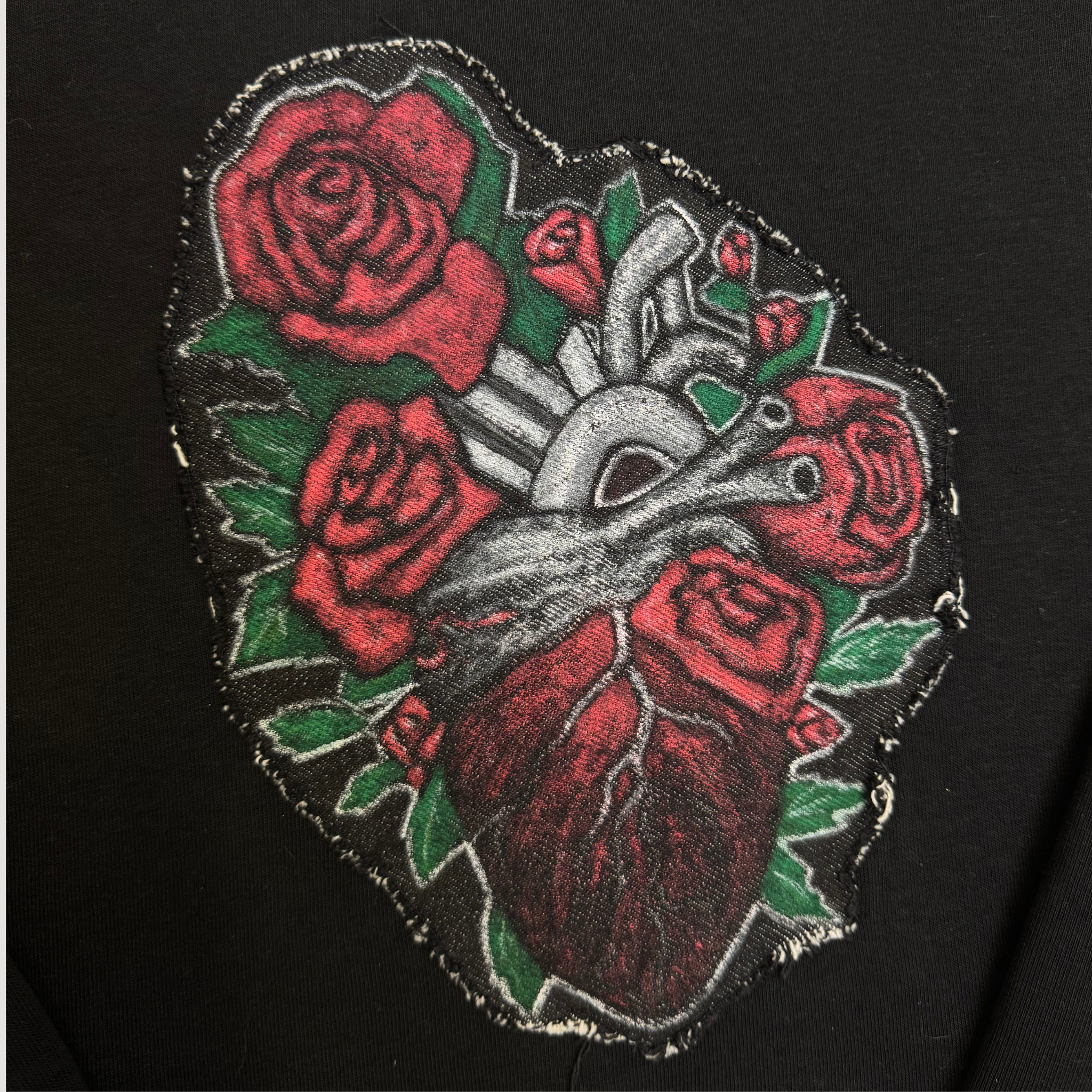 Felpa Crop Rosa del Cuore