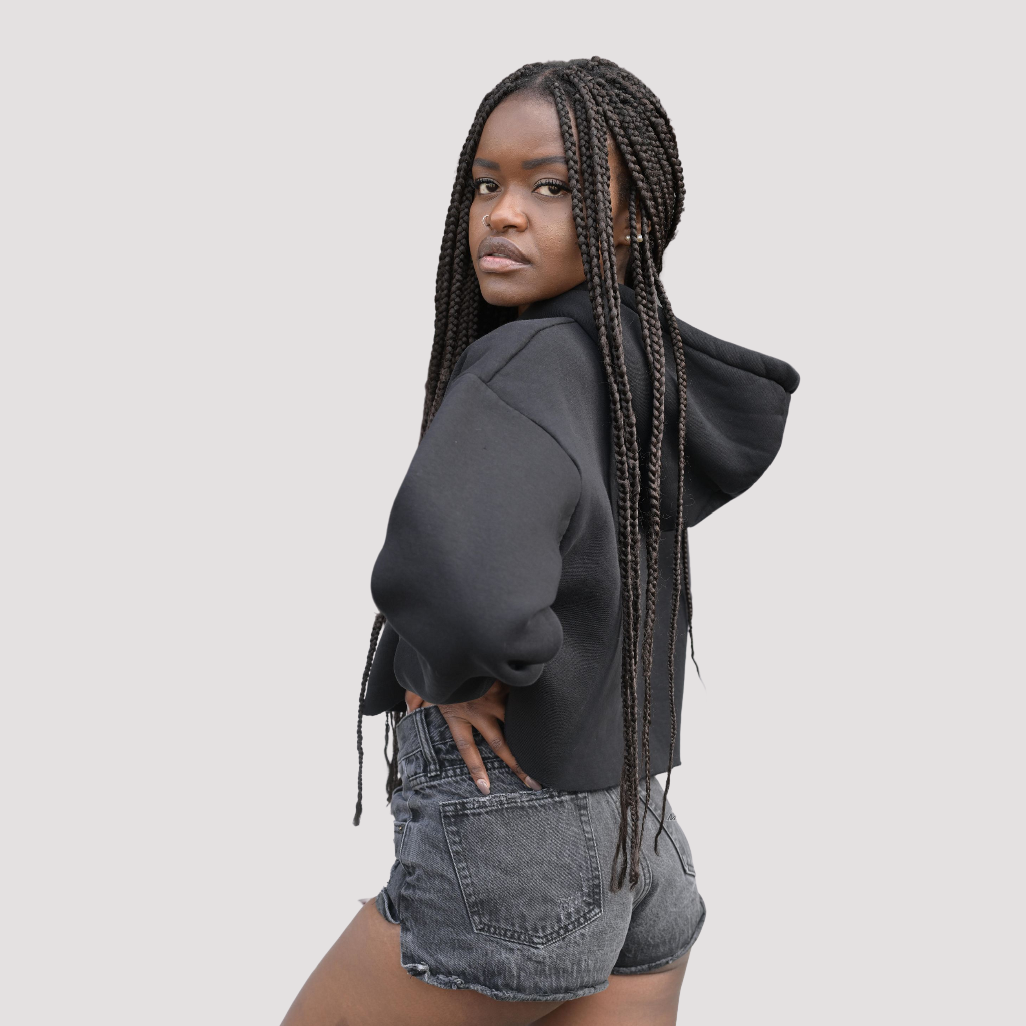 Felpa Crop Rosa del Cuore